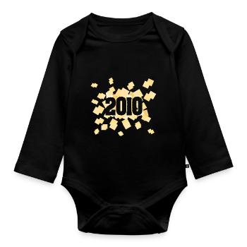 Millésime 2010 - Body Bébé bio manches longues - noir - Devant