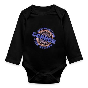 Vorname Connor - Baby Bio-Langarm-Body - Schwarz - Vorne