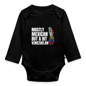 Anime & Skizzieren Mädchen Anime Skizzieren Gesche - Baby Bio-Langarm-Body - Schwarz - Vorne
