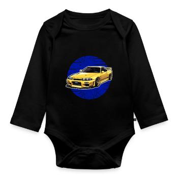 Jdm Halloween edition / Tuning Mechanic Costume - Organic Longsleeve Baby Bodysuit - black - Front