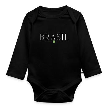 J’adore le Brésil - Body Bébé bio manches longues - noir - Devant