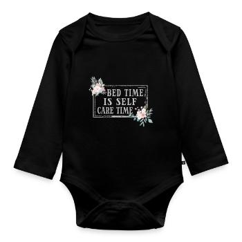Bed Time Napetizer Canapé-lit pour soins personnels - Body Bébé bio manches longues - noir - Devant