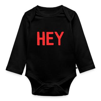 Hey - Baby Bio-Langarm-Body - Schwarz - Vorne