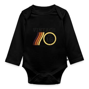 Classique Édition Limitée Millésime 2016 Rétro 8 - Body Bébé bio manches longues - noir - Devant