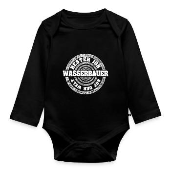 Job Hydraulic Engineer - Organic Longsleeve Baby Bodysuit - black - Front