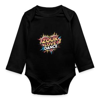 Zouk-Tanz-Geschenk - Baby Bio-Langarm-Body - Schwarz - Vorne