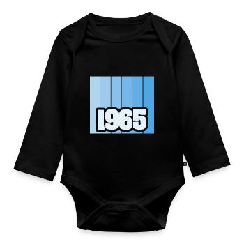 1965 - Organic Longsleeve Baby Bodysuit - black - Front
