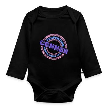 Conner dans le rôle de Conner - Body Bébé bio manches longues - noir - Devant