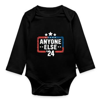 Anyone Else Election 2024 - Organic Longsleeve Baby Bodysuit - black - Front