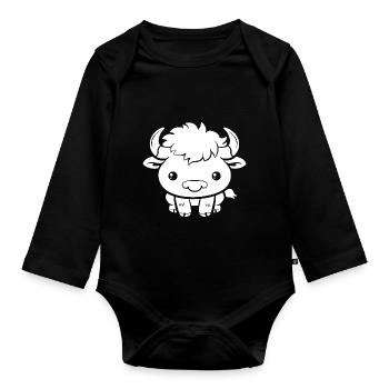 Buffalo - Organic Longsleeve Baby Bodysuit - black - Front