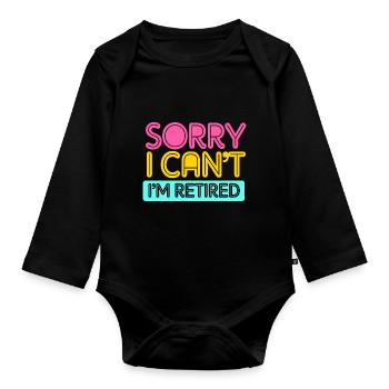 Retirement 2025 Pensioner Pension Pensioner - Organic Longsleeve Baby Bodysuit - black - Front