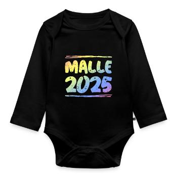 Malle 2025 Bunt - Baby Bio-Langarm-Body - Schwarz - Vorne