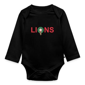 Lions - Body Bébé bio manches longues - noir - Devant
