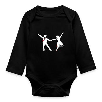 Couple de danse swing - Body Bébé bio manches longues - noir - Devant