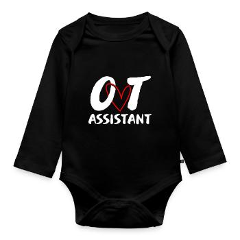Occupational therapy occupational therapist therapy therapist - Organic Longsleeve Baby Bodysuit - black - Front