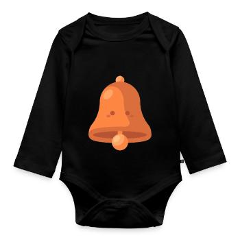 Cloche - Body Bébé bio manches longues - noir - Devant