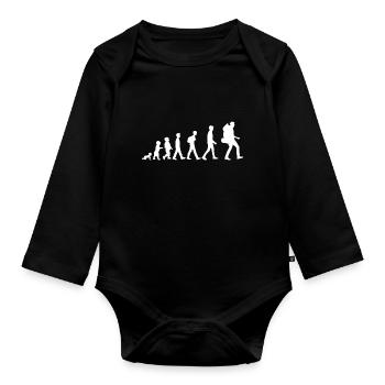 Reisen Reise Urlaub - Baby Bio-Langarm-Body - Schwarz - Vorne
