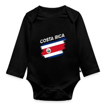 Costa Rica - Body Bébé bio manches longues - noir - Devant