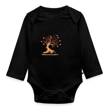 no planet b - Baby Bio-Langarm-Body - Schwarz - Vorne