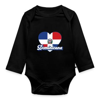 République dominicaine - Body Bébé bio manches longues - noir - Devant
