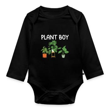 | cadeaux Hobby Gardener Amoureux des plantes Plantes - Body Bébé bio manches longues - noir - Devant