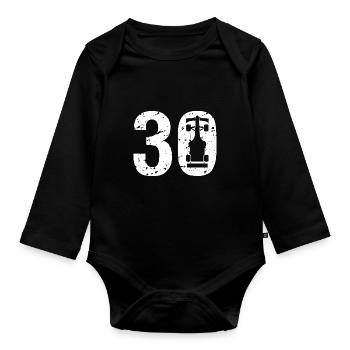 30 Formula Racing Motorsport - Baby Bio-Langarm-Body - Schwarz - Vorne