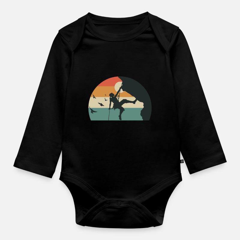 CLIMB escalade grimper roc escalader femme - Body Bébé bio manches longues - noir