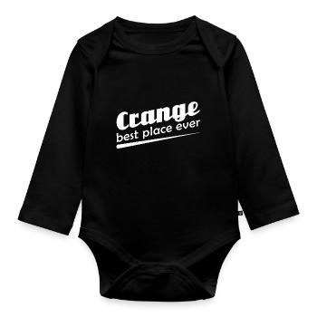 Crange - Stadt best place ever - Baby Bio-Langarm-Body - Schwarz - Vorne