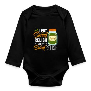 Sweet Relish Pickles Bouteille Spice Jar - Body Bébé bio manches longues - noir - Devant