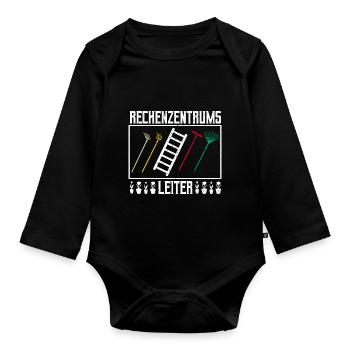 Rechenzentrumsleiter Rechen & Leiter Garten - Baby Bio-Langarm-Body - Schwarz - Vorne
