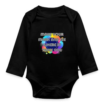 Faites votre marque et voyez où cela vous mèneChilds - Body Bébé bio manches longues - noir - Devant