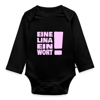 Lina - Baby Bio-Langarm-Body - Schwarz - Vorne