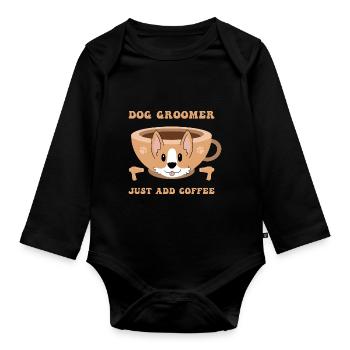 Toiletteur pour chiens Toiletteur pour chien - Body Bébé bio manches longues - noir - Devant