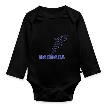 Wassersport Barbara - Baby Bio-Langarm-Body - Schwarz - Vorne