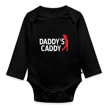 Golfplatz zum Golfen Golf - Baby Bio-Langarm-Body - Schwarz - Vorne