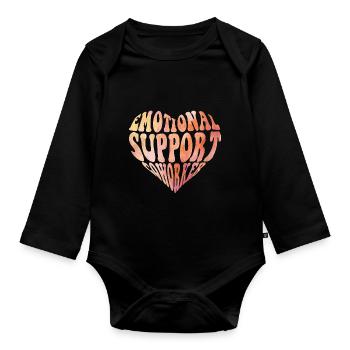 Emotional Support Coworker - Organic Longsleeve Baby Bodysuit - black - Front