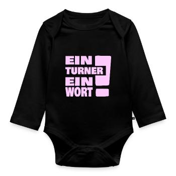 Turnen Turnen - Baby Bio-Langarm-Body - Schwarz - Vorne