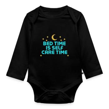 Bed Time Napetizer Canapé-lit pour soins personnels - Body Bébé bio manches longues - noir - Devant