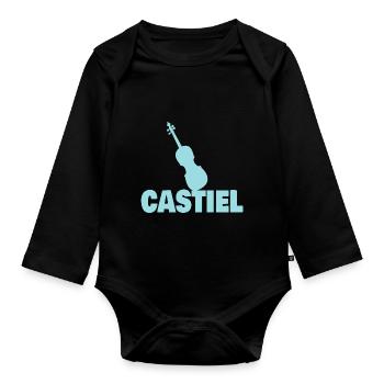 Viola Castiel - Body Bébé bio manches longues - noir - Devant