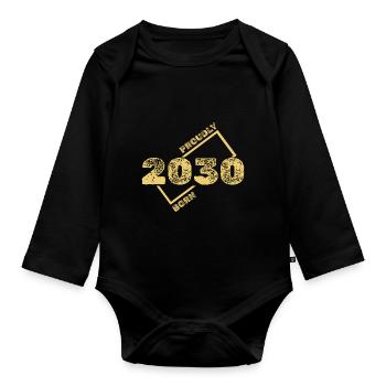2030 2030 - Organic Longsleeve Baby Bodysuit - black - Front
