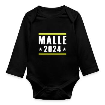 Malle 2024 - Body Bébé bio manches longues - noir - Devant