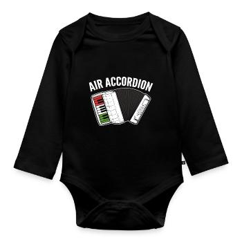 Accordéon - Body Bébé bio manches longues - noir - Devant