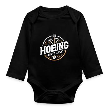 Hacken ist nicht einfach - Baby Bio-Langarm-Body - Schwarz - Vorne