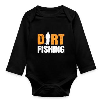 Metal detector - Organic Longsleeve Baby Bodysuit - black - Front