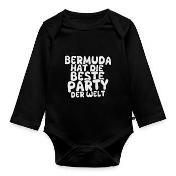 Gift for Bermuda - Organic Longsleeve Baby Bodysuit - black - Front