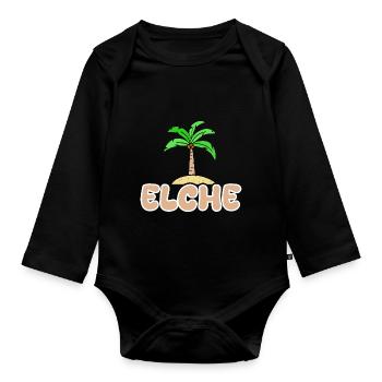 Elche Elche - Baby Bio-Langarm-Body - Schwarz - Vorne