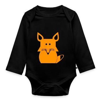 Fuchs - Baby Bio-Langarm-Body - Schwarz - Vorne