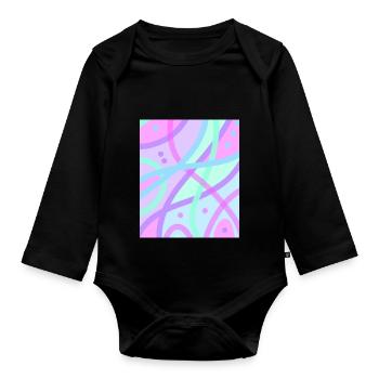 Pastell - Baby Bio-Langarm-Body - Schwarz - Vorne