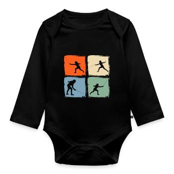Clôture Clôture - Body Bébé bio manches longues - noir - Devant