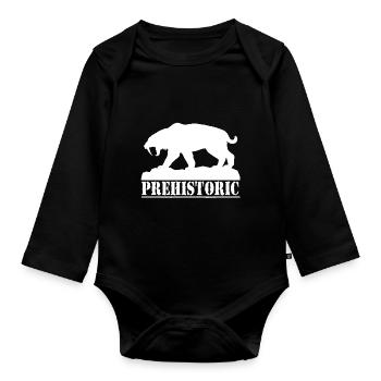 Prehistoric - Baby Bio-Langarm-Body - Schwarz - Vorne